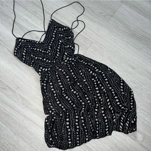 Black Cutout Back Maxi Dress